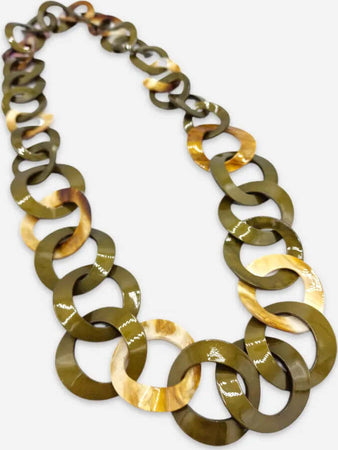 Leclaf Collana Donna Lunga Verde Con Anelli Nikel Free Collana Casual Moda/Donna/Gioielli/Collane You Store - Messina, Commerciovirtuoso.it