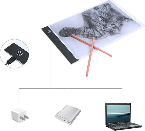 Led Art Light Pad Tavolo Supporto Luminoso Per Tracciare Disegni Artisti Fto A4 Disegno e Pittura Trade Shop italia - Napoli, Commerciovirtuoso.it