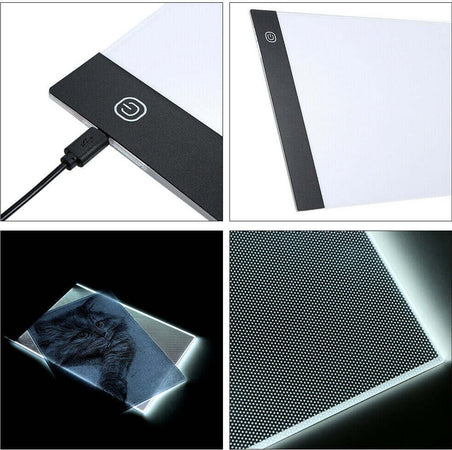 Led Art Light Pad Tavolo Supporto Luminoso Per Tracciare Disegni Artisti Fto A4 Disegno e Pittura Trade Shop italia - Napoli, Commerciovirtuoso.it