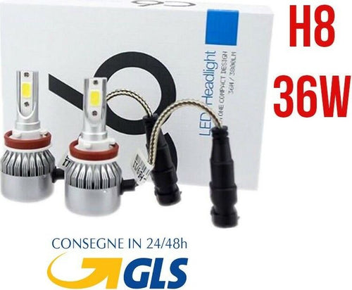 LED-AUTO-LAMPADE-FARI-COPPIA-H8-C6-KIT-MOTO-LAMPADINE-36W-LUCE-BIANCA-6000K-FARO