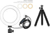 LED Ring light 15 cm diametro SMN-6 3 Colori Dimmerabile con Mini Tripod Flessibile