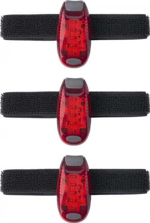 LED Rosso Luce di Sicurezza Notturna a Clip Impermeabile Lampeggiante per Corsa e Bici Kit da 3 Pezzi