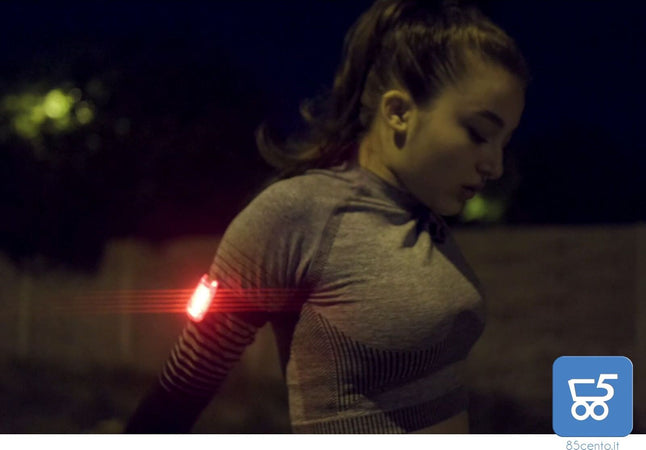 LED Rosso Luce di Sicurezza Notturna a Clip Impermeabile Lampeggiante per Corsa e Bici Kit da 3 Pezzi