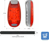 LED Rosso Luce di Sicurezza Notturna a Clip Impermeabile Lampeggiante per Corsa e Bici Kit da 3 Pezzi