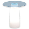 Tavolino Break Led luminoso con piano in vetro per esterno Made in Italy Ø 70 cm