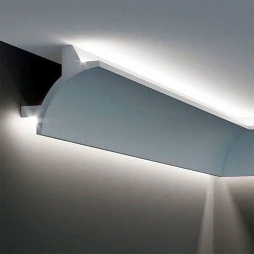 CORNICE A SOFFITTO con predisposizione LED 90x90x2000mm in POLIMERI - Polistrutturato (prezzo al metro) - Eternal Parquet
