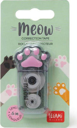6 Pezzi Nastro Correttore A Zampe Di Gatto | Mini Corrector Bianco, Rosa E Nero | 5mm X 6m Per Scuola E Ufficio - Foto 3