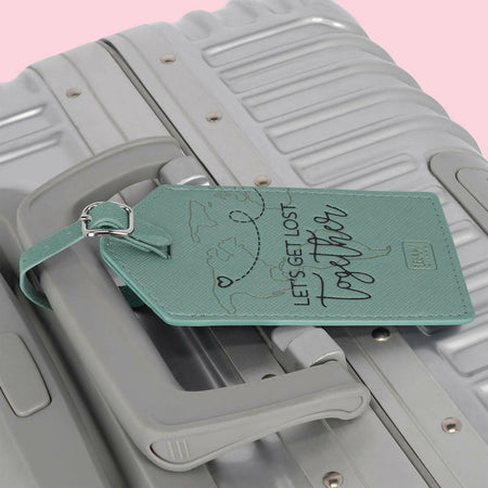 Legami---Etichette-Bagaglio,-Let's-Get-Lost-Together,-Set-Di-2-Targhette-Per-Valigia,-Accessorio-Per-Viaggio-Aereo-Crociera-Treno,-Tag-Del-Bagaglio-Per-Proteggi-Dati-In-Pelle-Pu-E-Microfibra