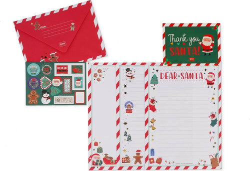 Legami---Kit-Per-Lettera-A-Babbo-Natale,-Set-Lettera-Unisex,-Contiene-Busta,-Lettere-Da-Compilare,-Cartolina,-Foglio-Adesivi,-Dettagli-In-Lamina-glitter,-Carta-Certificata-Fsc