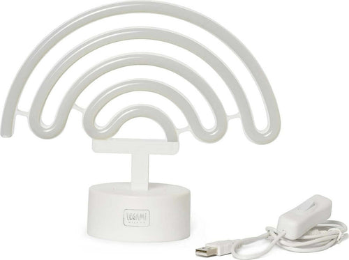 Legami - Lampada Led Effetto Neon, It's a Sign, H 19 cm, Tema Rainbow, Doppia Alimentazione, Cavo USB (Incluso) o Batterie (non Incluse), Lampada da tavolo, Luce Multicolore Illuminazione/Illuminazione per interni/Illuminazione per bambini/Lampade da tavolo e abat-jour Cartoleria Deja Vu - Crotone, Commerciovirtuoso.it