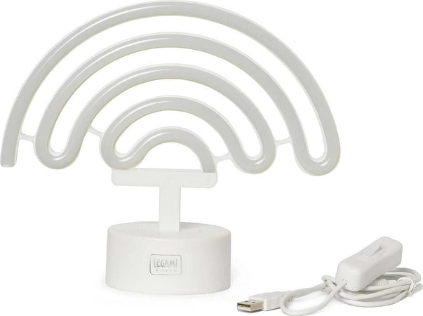 Legami - Lampada Led Effetto Neon, It's a Sign, H 19 cm, Tema Rainbow, Doppia Alimentazione, Cavo USB (Incluso) o Batterie (non Incluse), Lampada da tavolo, Luce Multicolore Illuminazione/Illuminazione per interni/Illuminazione per bambini/Lampade da tavolo e abat-jour Cartoleria Deja Vu - Crotone, Commerciovirtuoso.it