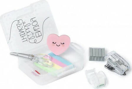 Legami - Mini Set Di Cancelleria, 6 Accessori In Formato Mini: Forbici, Gomma, Segnapagina, Nastro Adesivo Con Dispenser, Cucitrice E Punti Metallici, 7x10,5 Cm, Pratica Scatola Da Trasportare Cancelleria e prodotti per ufficio/Scuola e materiale didattico/Materiale scolastico/Set scolastici Cartoleria Deja Vu - Crotone, Commerciovirtuoso.it