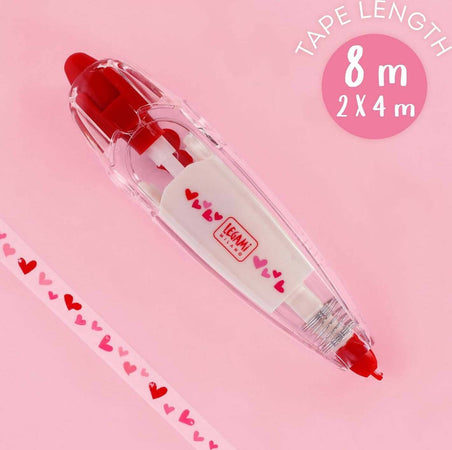 Legami---Penna-a-nastro-per-Decorare,-Deco-Tape,-Nastro-decorativo-con-Cuori,-Penna-con-Decorazioni-Ricaricabile,-Penna-a-Scatto-con-Motivo-Amore,-Lunghezza-4-metri,-Cuoricini