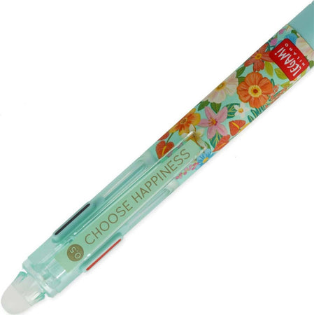 Set 6 Penne Cancellabili Con Gomma - 0,5 Mm - Design Animali - Inchiostro Blu - Cancelleria Scolastica E Ufficio