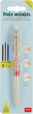 Legami - Penna Gel Cancellabile 3 Colori, Ricaricabile, Impugnatura Ergonomica, ⌀ Punta 0,5 Mm Cancelleria e prodotti per ufficio/Penne matite scrittura e correzione/Penne e ricariche/Penne roller a inchiostro gel Cartoleria Deja Vu - Crotone, Commerciovirtuoso.it