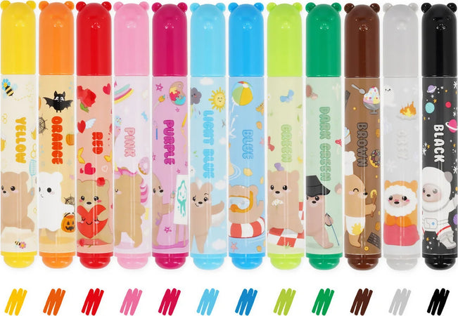 Legami - Set Di 12 Pennarelli - Teddy Friends Marker Orsetti Colorati A Base D’acqua, Non Tossici, Lavabili Cancelleria e prodotti per ufficio/Penne matite scrittura e correzione/Marcatori ed evidenziatori/Pennarelli per disegno Cartoleria Deja Vu - Crotone, Commerciovirtuoso.it