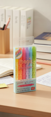 Legami - Set Di 6 Evidenziatori Cancellabili, Magic Highlighters, Doppia Punta Per Evidenziare E Cancellare, Per Tratti Fini E Spessi, In Giallo, Arancione, Rosso, Viola, Azzurro, Verde