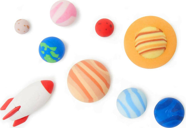 Legami - Solar System, Set Di 9 Gomme, 0,8x3,5 Cm, Gomme A Forma Di Razzo, Pianeti, Sole, Per Cancellare Con Precisione Cancelleria e prodotti per ufficio/Penne matite scrittura e correzione/Correttori e gomme/Gomme Cartoleria Deja Vu - Crotone, Commerciovirtuoso.it