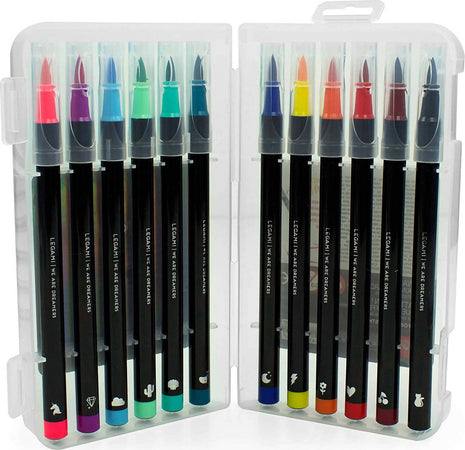 Legami Set Di 12 Pennarelli Con Punta Pennelli Colorati per Colorare E Disegnare Cancelleria e prodotti per ufficio/Penne matite scrittura e correzione/Marcatori ed evidenziatori/Pennarelli per disegno Cartoleria Deja Vu - Crotone, Commerciovirtuoso.it