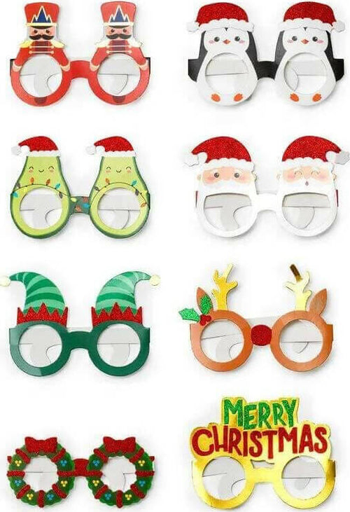 Legami Set Di 8 Occhiali Natalizi in Carta Decorazioni Natalizie per Feste Casa e cucina/Decorazioni per interni/Addobbi e decorazioni per ricorrenze/Decorazioni natalizie/Orpelli e festoni Cartoleria Deja Vu - Crotone, Commerciovirtuoso.it