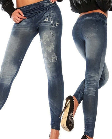 Leggings Jeggings Stretch Donna Skinny Faux Demin Matita Jeans Aderenti Pantaloni Abbigliamento e Accessori > Intimo Donna > Leggins Trade Shop italia - Napoli, Commerciovirtuoso.it