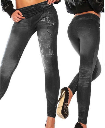 Leggings Jeggings Stretch Donna Skinny Faux Demin Matita Jeans Aderenti Pantaloni Abbigliamento e Accessori > Intimo Donna > Leggins Trade Shop italia - Napoli, Commerciovirtuoso.it