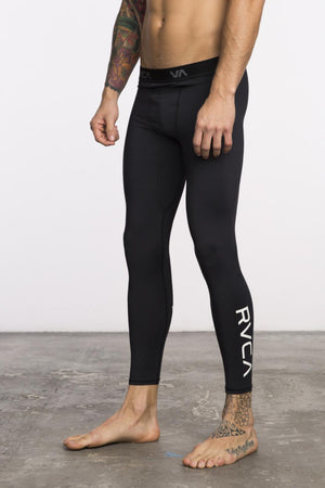 Leggings Uomo Rvca Va Sport Compression Pant Tinta Unita Neri Vita Elastica Moda/Uomo/Abbigliamento/Abbigliamento sportivo/Calzamaglie e leggings sportivi Snotshop - Roma, Commerciovirtuoso.it