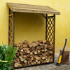 Legnaia con grigliato in legno di Conifera da giardino Made in Italy
