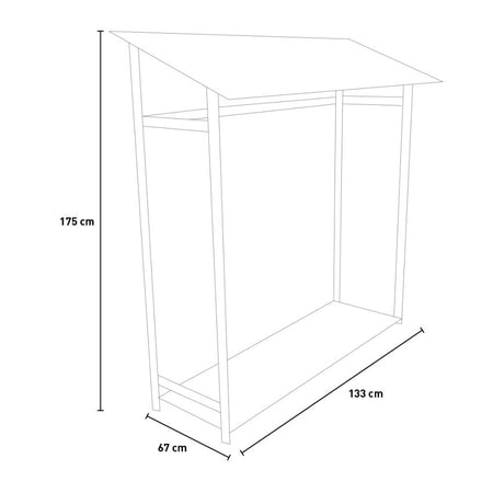 Legnaia con grigliato in legno di Conifera da giardino "Made in Italy"