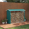 Legnaia-con-Struttura-in-Acciaio-Galvanizzato-e-Base-rialzata,-240x-86x160cm,-Verde-ZB5845-835V00GNZB5