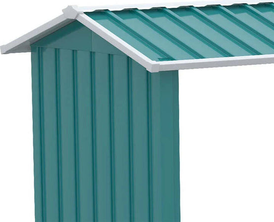Legnaia-con-Struttura-in-Acciaio-Galvanizzato-e-Base-rialzata,-240x-86x160cm,-Verde-ZB5845-835V00GNZB5