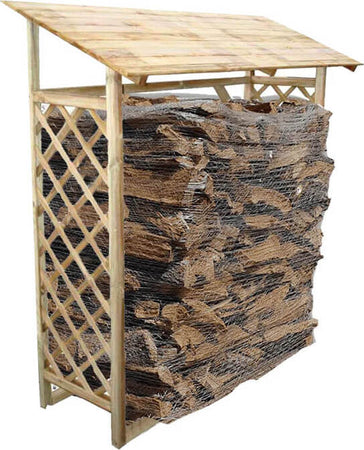 Legnaia-da-giardino-in-legno-di-pino-impregnato-in-autoclave-180x66x152/177-Marrone-Milani-Home