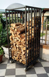 Legnaia Portalegna su Ruote in Acciaio Antracite Eco 80x80xh190 Cm Giardino e giardinaggio/Riscaldamenti e bracieri da esterno/Accessori per camini esterni/Portalegna Ogomondo - Martina Franca, Commerciovirtuoso.it