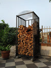 Legnaia Portalegna su Ruote in Acciaio Antracite Eco 80x80xh190 Cm Giardino e giardinaggio/Riscaldamenti e bracieri da esterno/Accessori per camini esterni/Portalegna Ogomondo - Martina Franca, Commerciovirtuoso.it