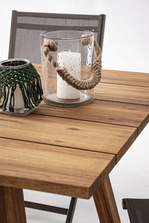 Tavolo "Glasgow" rettangolare, in legno di acacia FSC, per interno ed esterno, da 180 cm