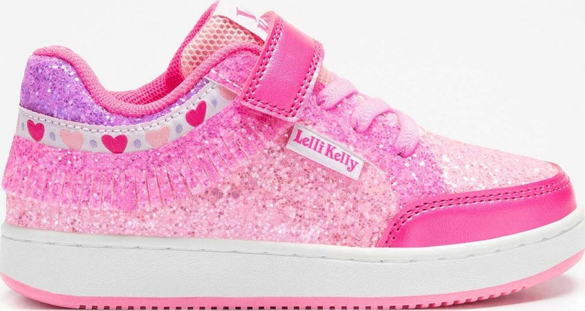 Lelli-Kelly-Pan-Di-Zucchero-Frangetta-Mix-Sneakers-Bambina-Glitter-Lkaa8090-Rofuaglrofu
