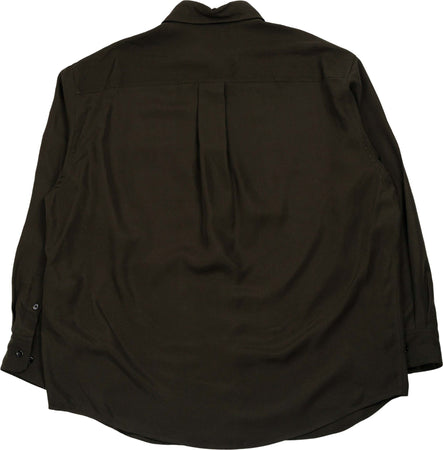 LEMAIRE-Camicia-a-maniche-lunghe-con-doppia-tasca-in-nero-da-uomo
