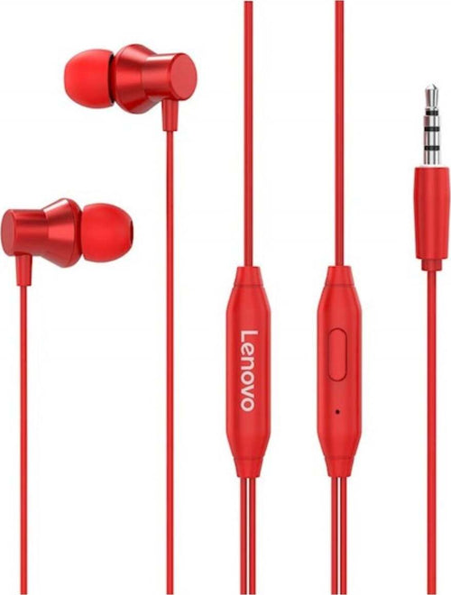 Lenovo-Hf130-Auricolari-Con-Filo-Rossi