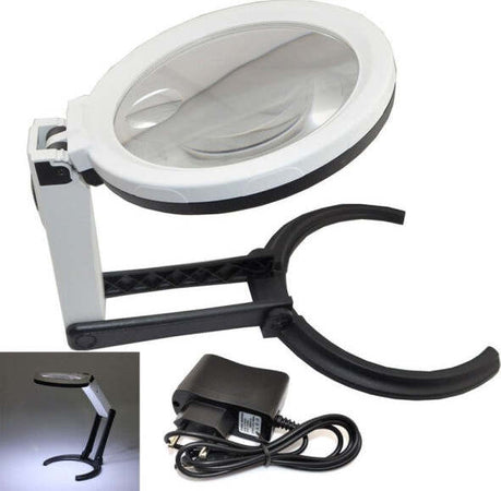Lente Di Ingrandimento Da Tavolo Lampada Con 10 Led Portatile 120