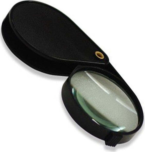 Lente-Ingrandimento-Tascabile-In-Vetro-Diametro-60-Mm-Orologio-Nero-Tasca-Riparazioni