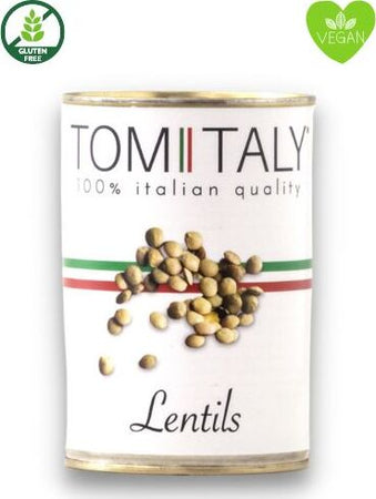 Lenticchie Italiane - 400g Tomitaly Alimentari e cura della casa/Cibi in scatola e conserve/Legumi in scatola/Lenticchie Tomitaly - Caorso, Commerciovirtuoso.it