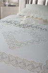 lenzuola e federe 100% lino con pizzo rebrodè art.Gioiello Made in Italy Casa e cucina/Tessili per la casa/Biancheria da letto/Lenzuola e federe/Set di lenzuola e federe Biancheria Arredo Home - Nola, Commerciovirtuoso.it