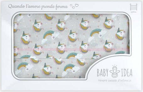 Lenzuola-lettino-Baby-Idea-LLUR-Set-Completo-Unicorno-Rosa