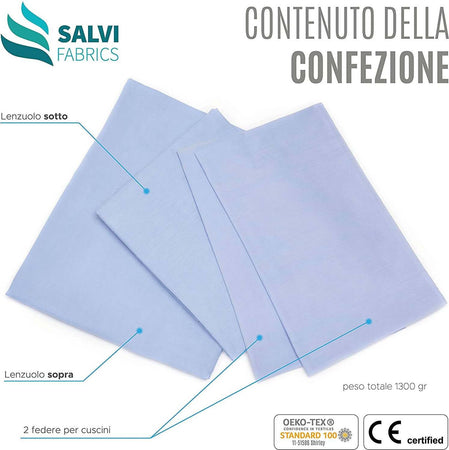 Lenzuola Matrimoniali Cotone 100% Completo Letto Tinta Unita Lenzuolo Matrimoniale 240×290 Cm Copri Materasso Con Angoli Elasticizzati 180×200 Cm Federe 50×80cm 2 Pz. Oeako Tex Salvi Fabrics Casa e cucina/Tessili per la casa/Biancheria da letto/Lenzuola e federe/Set di lenzuola e federe Salvi Fabrics - Casorate Sempione, Commerciovirtuoso.it