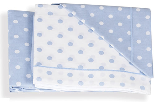 Set Lenzuola 3 pz Italbaby Pois Azzurro