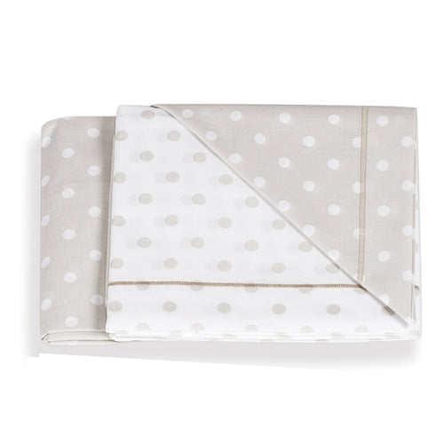 Set Lenzuola 3 pz Italbaby Pois Tortora