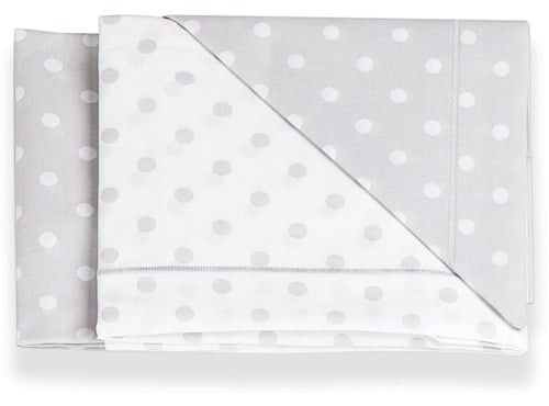 Set Lenzuola 3 pz Italbaby Pois Grigio