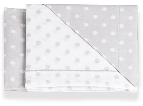 Set Lenzuola 3 pz Italbaby Pois Grigio