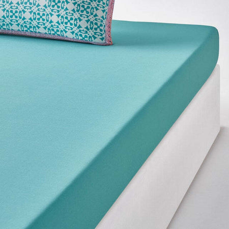 Lenzuolo con angoli in cotone Turchese Casa e cucina/Tessili per la casa/Biancheria da letto/Lenzuola e federe/Lenzuola coprimaterasso Scontolo.net - Potenza, Commerciovirtuoso.it