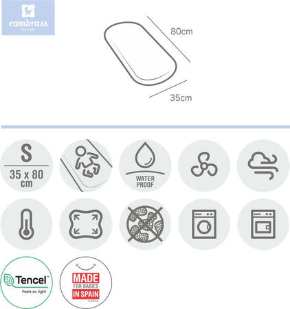 Lenzuolo Regolabile Impermeabile Tencel Ceston 35X80X1 Cm Liso E Bianco Casa e cucina/Tessili per la casa/Biancheria per culle e lettini/Biancheria bebè/Lenzuola da culla La Casa Del Bebè - Napoli, Commerciovirtuoso.it